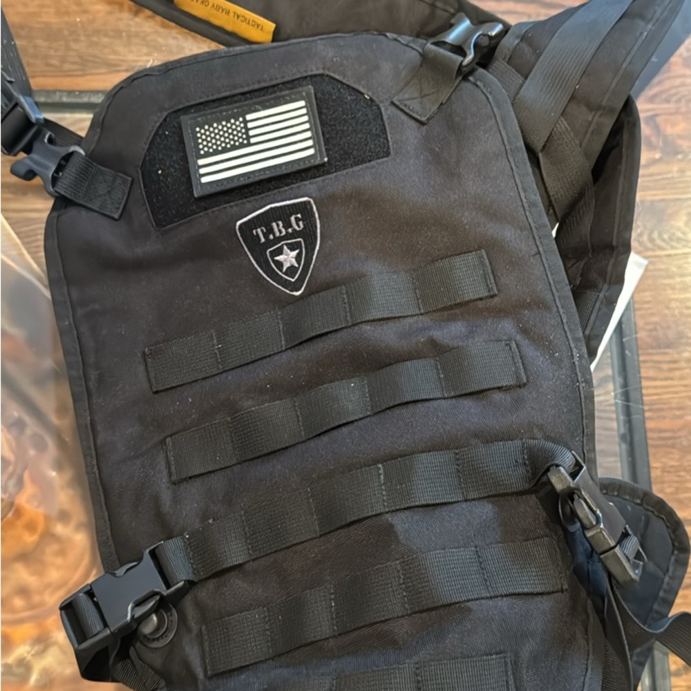 Black Tactical Backpack with MOLLE System